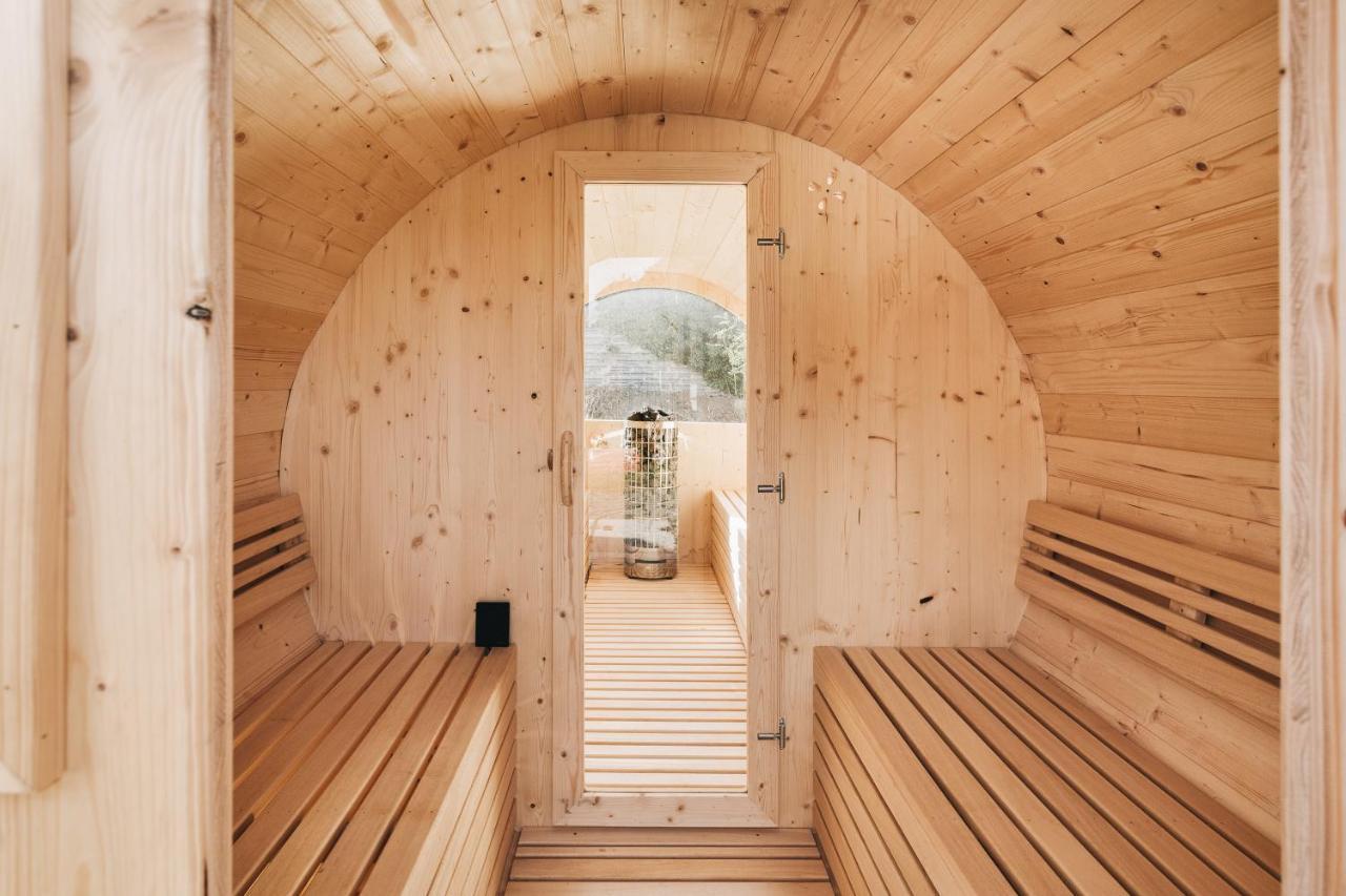 Idyllisches Tiny House Mit Sauna Löbau Esterno foto